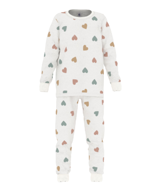 Pyjama coeur petite fille en molleton 5225401040